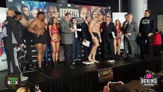 JARRELL BIG BABY MILLER AND JOHANN DUHAUPAS WEIGHIN AND FACEOFF [upl. by Odranoel]