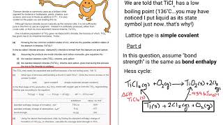 C3L6 2016 paper Question 1 Cambridge Chemistry Challenge [upl. by Ameg769]