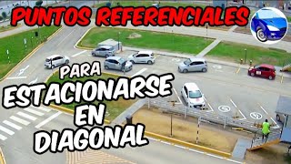 ESTACIONAMIENTO EN DIAGONAL CAT A1  EXÁMEN OFICIAL DE MANEJO TOURING 2023  PUNTOS REFERENCIALES 🚘 [upl. by Airdnazxela105]