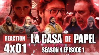 La Casa De Papel Money Heist  Season 4 Episode 1  Group Reaction [upl. by Wallache]