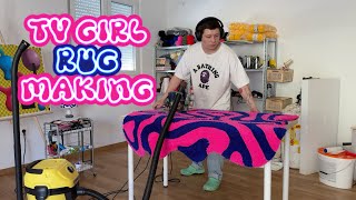 Making “TV Girl” rug with me  full tufting process step by step  3D rug [upl. by Jessey]