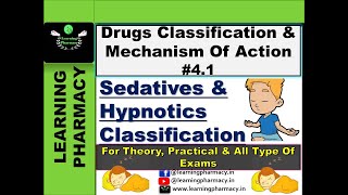 41  Sedative amp Hypnotics Drugs amp Their Classification  DCMA Tutorial in Hindi [upl. by Rawley365]