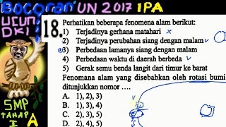 un smp 2017 IPA bocoranprediksi ucun dki tahap I A no 18 rotasi bumi [upl. by Annaer750]