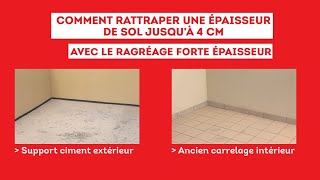 TUTO Comment rattraper une épaisseur de sol jusquà 40 mm [upl. by Ananna]