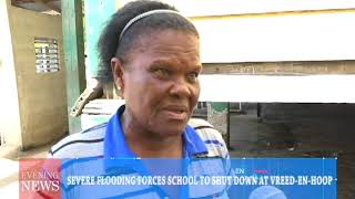 SEVERE FLOODING FORCES SCHOOL TO SHUT DOWN AT VREED EN HOOP 2 2 2018 [upl. by Barbie]