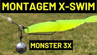 Como montar a isca soft da Monster 3X Swimpesca [upl. by Nogaem471]