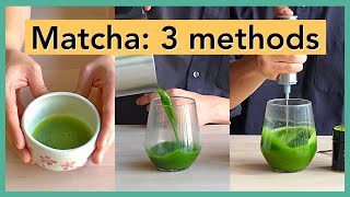 3 WAYS TO MAKE CAFESTYLE ICED MATCHA GREEN TEA LATTE AT HOME [upl. by Reynard822]