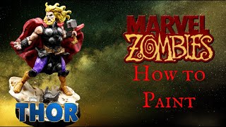 How to Paint Thor from Marvel Zombies  a Zombicide Game [upl. by Raviv986]