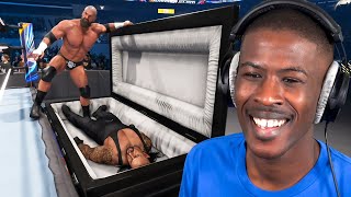 Playing a Casket Match in WWE 2K24 vs Smallafro [upl. by Maritsa871]