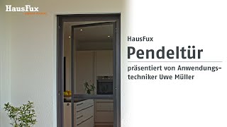 HausFux Pendeltür  Innovative Insektenschutztür präsentiert von Uwe Müller [upl. by Hsitirb]