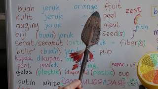 BELAJAR BAHASA INGGRIS 56 KULIT JERUK BIJI SERAT KUPAS [upl. by Adnirak]