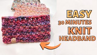 Knit this Headband in only 30 MINUTES  Full Video Tutorial  CJ Design [upl. by Gustafson]