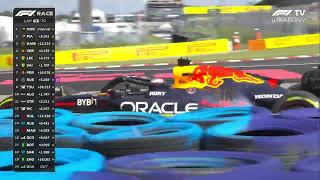 Max Verstappen crashes into Lewis Hamilton  Hungaroring 2024 [upl. by Tada]