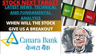 CANARA BANK SHARE LATEST NEWS WITH FUNDAMENTAL amp TECHNICAL ANALYSIS  CANARA BANK SHARE TARGET [upl. by Hendry]