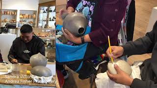 Pottery making demonstration by Sandra Victorino of Acoma Pueblo [upl. by Leiahtan]