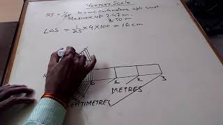 DRAW A VERNIER SCALE IN हिन्दी [upl. by Revlis]