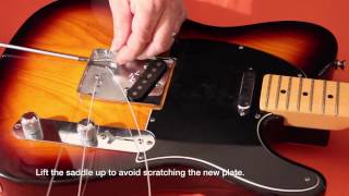 Glendale Guitars Stock Fender American Standard Tele bridgeplate saddle set sound comparison [upl. by Harberd]