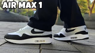 Nike AIR Max 1 Black amp white Detailed review  Size comfort fitting and price [upl. by Nebuer]