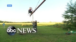 TeeterTotter Record Attempted by Illinois Man [upl. by Brenna]