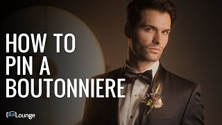 Quick Tip For Wedding Photographers How To Pin A Boutonniere [upl. by Eyatnod]