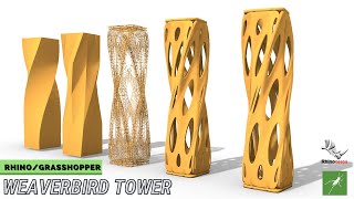 Grasshopper Tutorial weaverbird TOWER DESIGN [upl. by Nnylyaj]