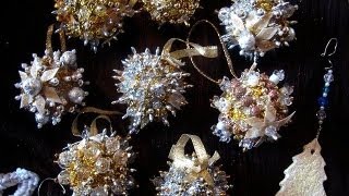 BEADED CHRISTMAS BALL ORNAMENT diy [upl. by Dennis829]