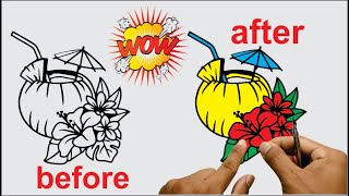 Coconut Drink Masters Reveal the SECRET to Beautiful Umbrella Stickers [upl. by Ita]