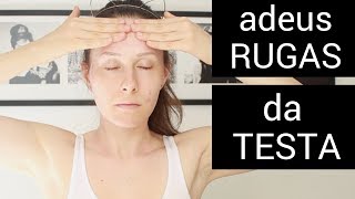 Massagem para RUGAS da TESTA BOTOX com as MÃOS [upl. by Lipps814]