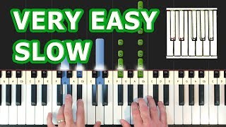 Amélie  piano tutorial easy  Comptine dun Autre Été SLOW  Yann Tiersen  how to play [upl. by Quent519]