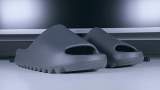 UNBOXING YEEZY SLIDE ONYX REVIEW  ONFEET [upl. by Aneleve]