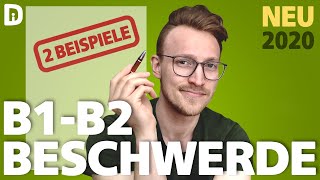 B2 Brief schreiben Beschwerdebrief  telc B1 B2 Beispiele [upl. by Akkeber675]