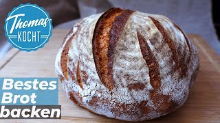 Das beste Brot mit 15 Minuten Arbeit 8 Stunden Schlaf und 50 Minuten backen [upl. by Cissie]