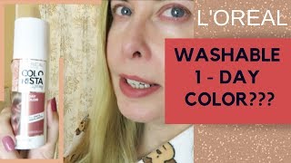 Loreal Colorista 1 Day Color Spray Review 💇 Temporary Hair Color Spray [upl. by Lecirg784]