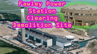 Fawley Power Station Demolition site being stripped DRONE [upl. by Diego596]