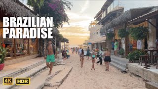 Jericoacoara Brazil 🇧🇷 Sandy Streets Stunning Golden Hour Walk ☀️ 2023 4K HDR Walking Tour [upl. by Yelnoc]