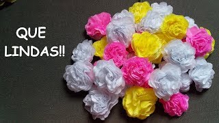 Diy  Flor de papel seda [upl. by Yeroc]