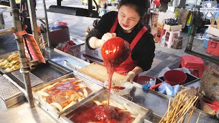 부산 BIFF 광장 대표 길거리음식 떡볶이 만두 어묵 김밥  부산 남포동 [upl. by Adnahsat]