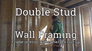 Framing DoubleStud Walls [upl. by Llenor]