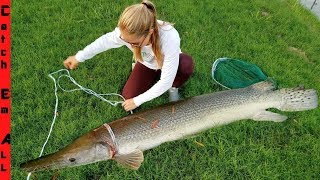 GIANT GAR FISH in LOUISIANA [upl. by Afaw763]