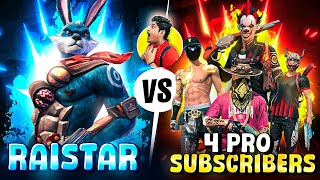 Raistar Vs 4 Pro Playes 🔥 Best Clash Squad Battle WHO WILL WIN MUST WATCH freefire [upl. by Garnes]