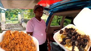 Hes StVincent CRAZIEST street food seller stvincenttravel [upl. by Yelnek319]