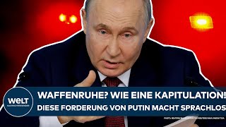 UKRAINEKRIEG Friedenskonferenz in der Schweiz Waffenruhe Die Forderung von Putin macht sprachlos [upl. by Jeritah309]