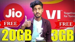 Jio 20 GB Data Free । Jio Free Data । Vi Free Data । Jio And Vi Free Data । Free Data In Jio [upl. by Mildrid128]