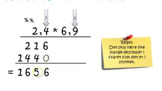 Multiplikasjon og divisjon med desimaltall [upl. by Goulder]