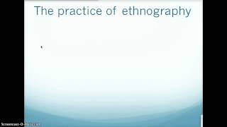 Introduction to Ethnographic Methods [upl. by Tichon408]