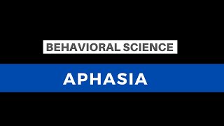 Aphasia  Fluent aphasia  Non Fluent aphasia  Behavioral Sciences [upl. by Ardehs]