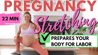 Pregnancy Stretching Exercises TO PREPARE FOR LABOR amp BIRTH [upl. by Eikcid]