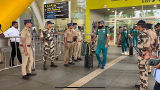 Pakistan Team arrived chennaiairport pakistancricket pakistan pcb icc cricket [upl. by Ardisj]