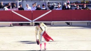 Feria dArles  Juan Bautista rend hommage à son père Luc Jalabert en lui dédiant le combat [upl. by Ajan]