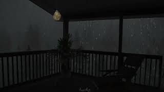 Relax amp Unwind with 10 Hours of Calming Window Rain ASMR  Dark Balcony Ambience for Sleep [upl. by Nocam322]